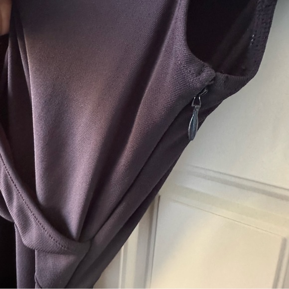 LOFT Timeless Faux Wrap Navy Blue Dress w/Belt & Side Zip- 4 Petite - Picture 8 of 13